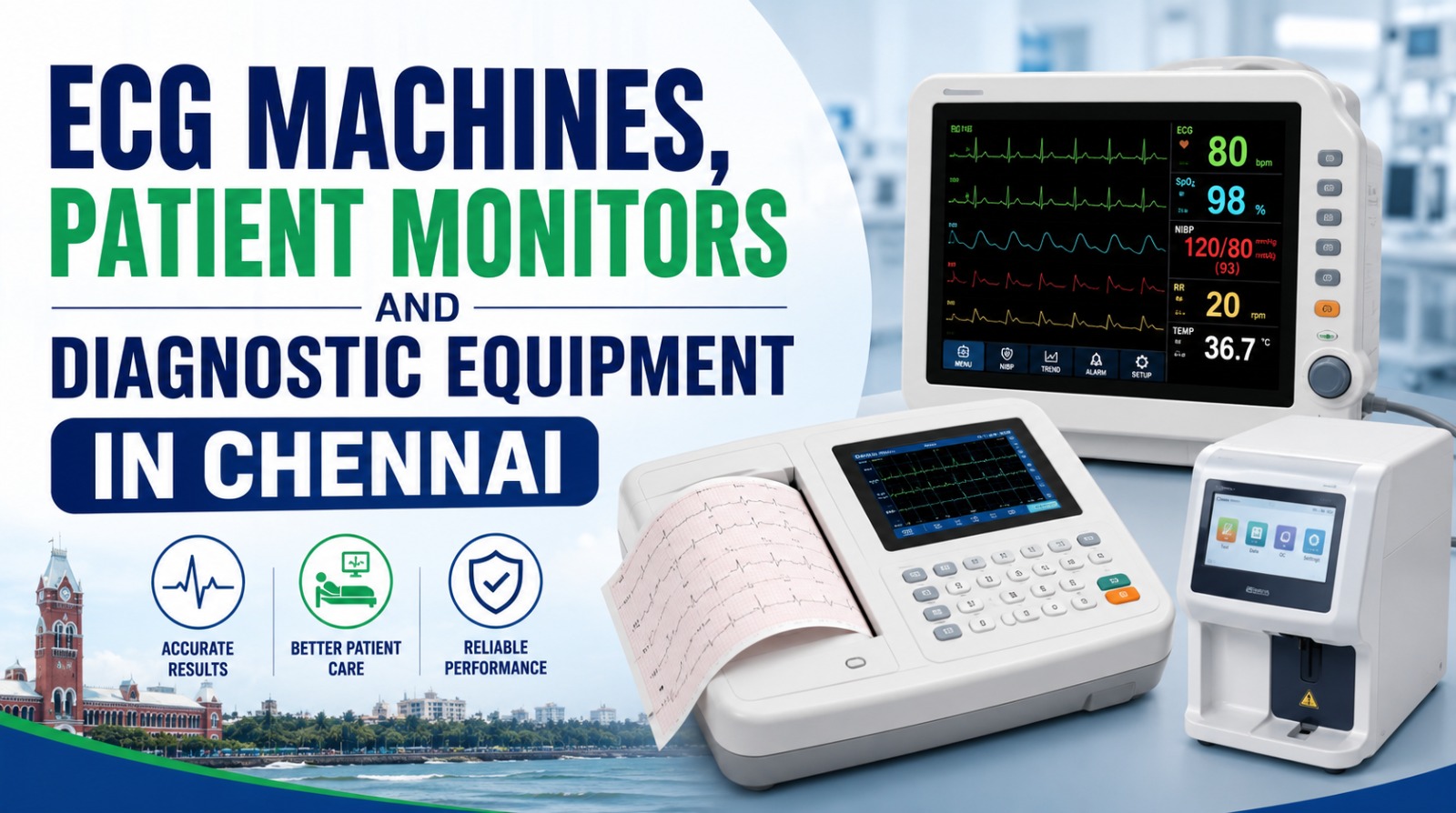 ECG Machines, Patient Monitors and Diagnostic Equipment in Chennai