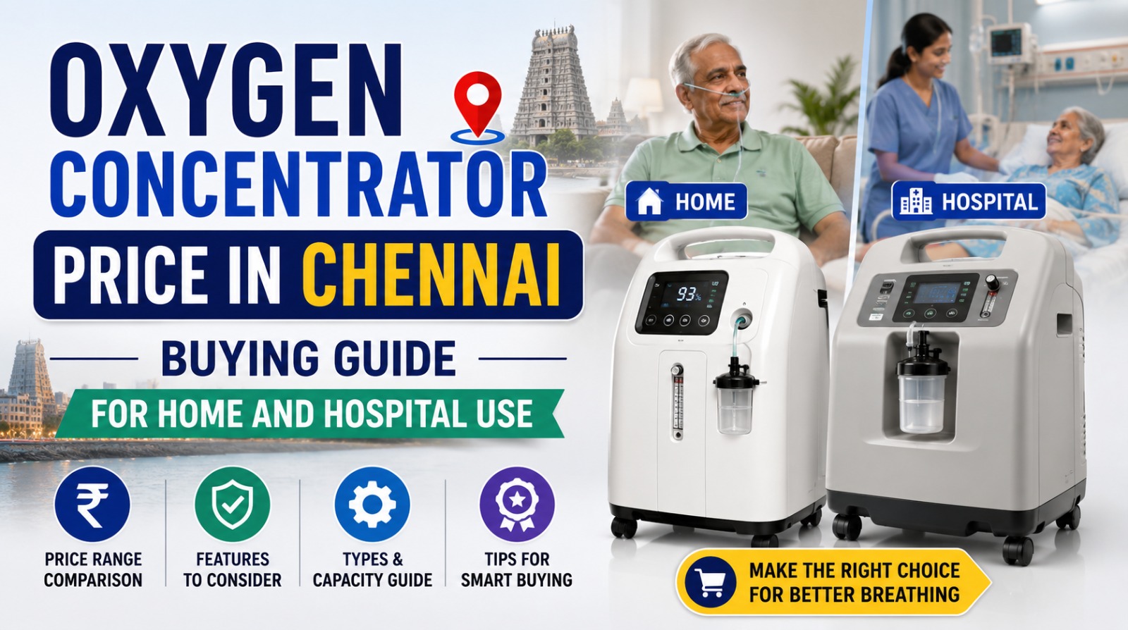 Oxygen Concentrator Price in Chennai – Buying Guide for Home and Hospital Use